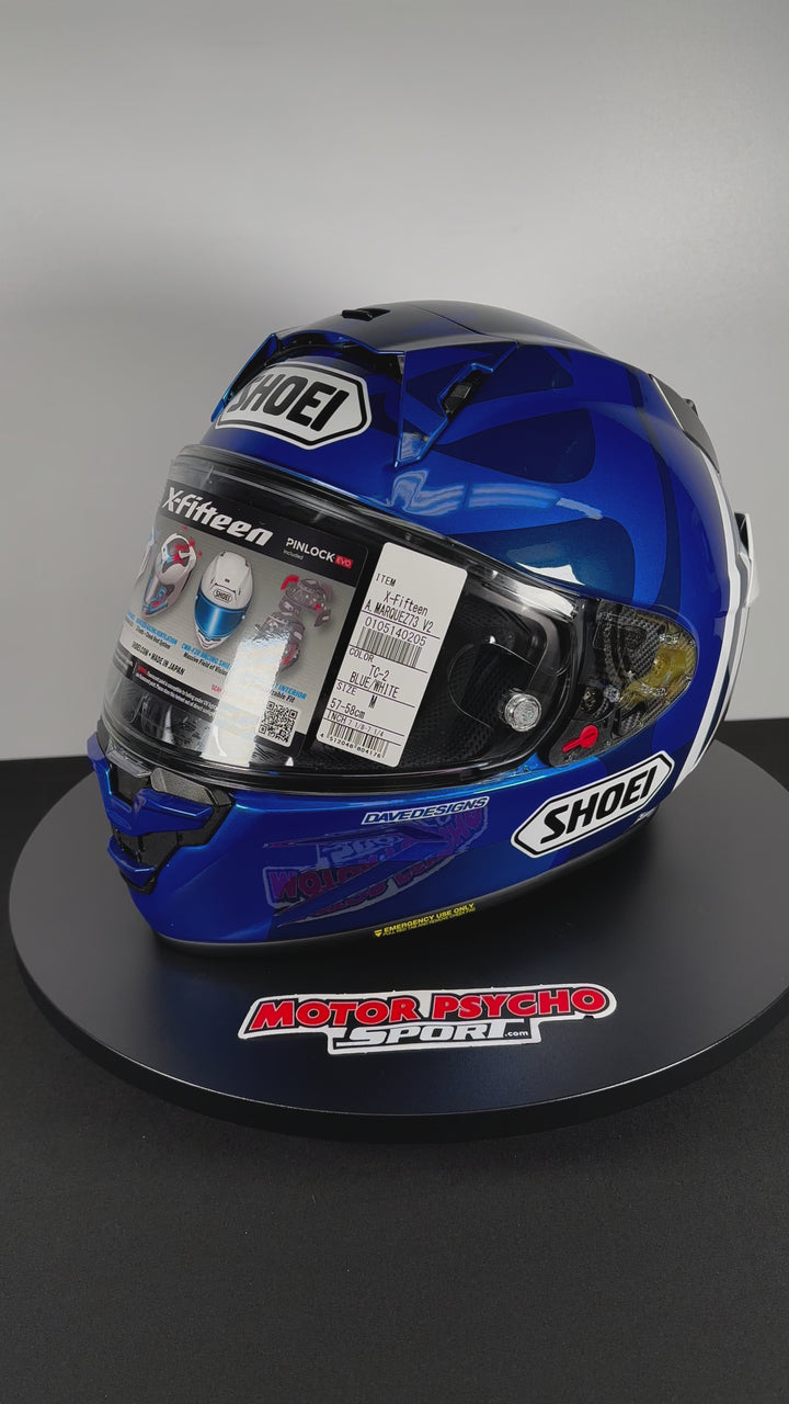 Shoei X-15 Helmet - Marquez 73 V2 TC-2 - Size Medium - USED / OPEN BOX