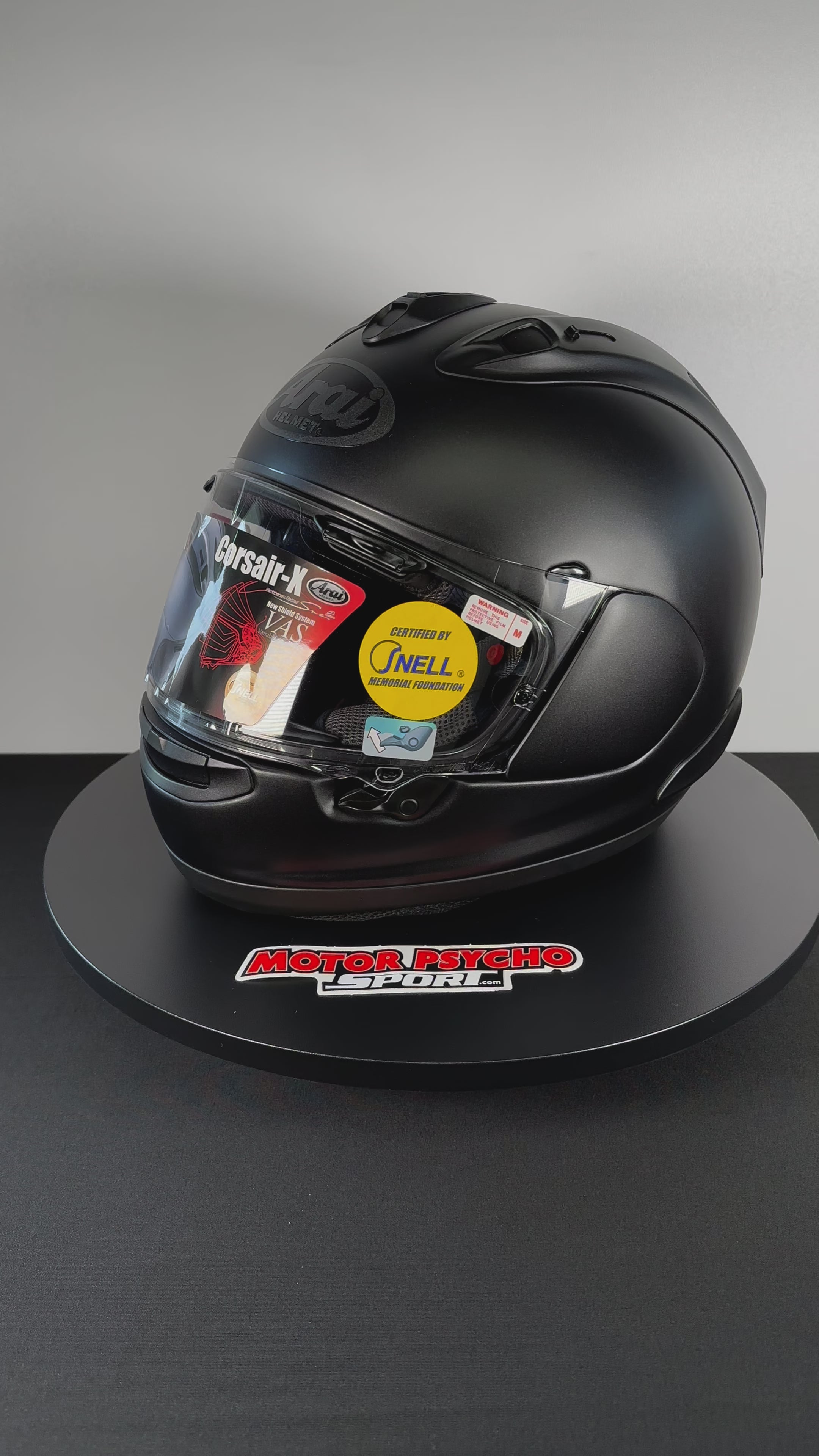 Arai Corsair-X Helmet - Black Frost - Size Medium - OPEN BOX