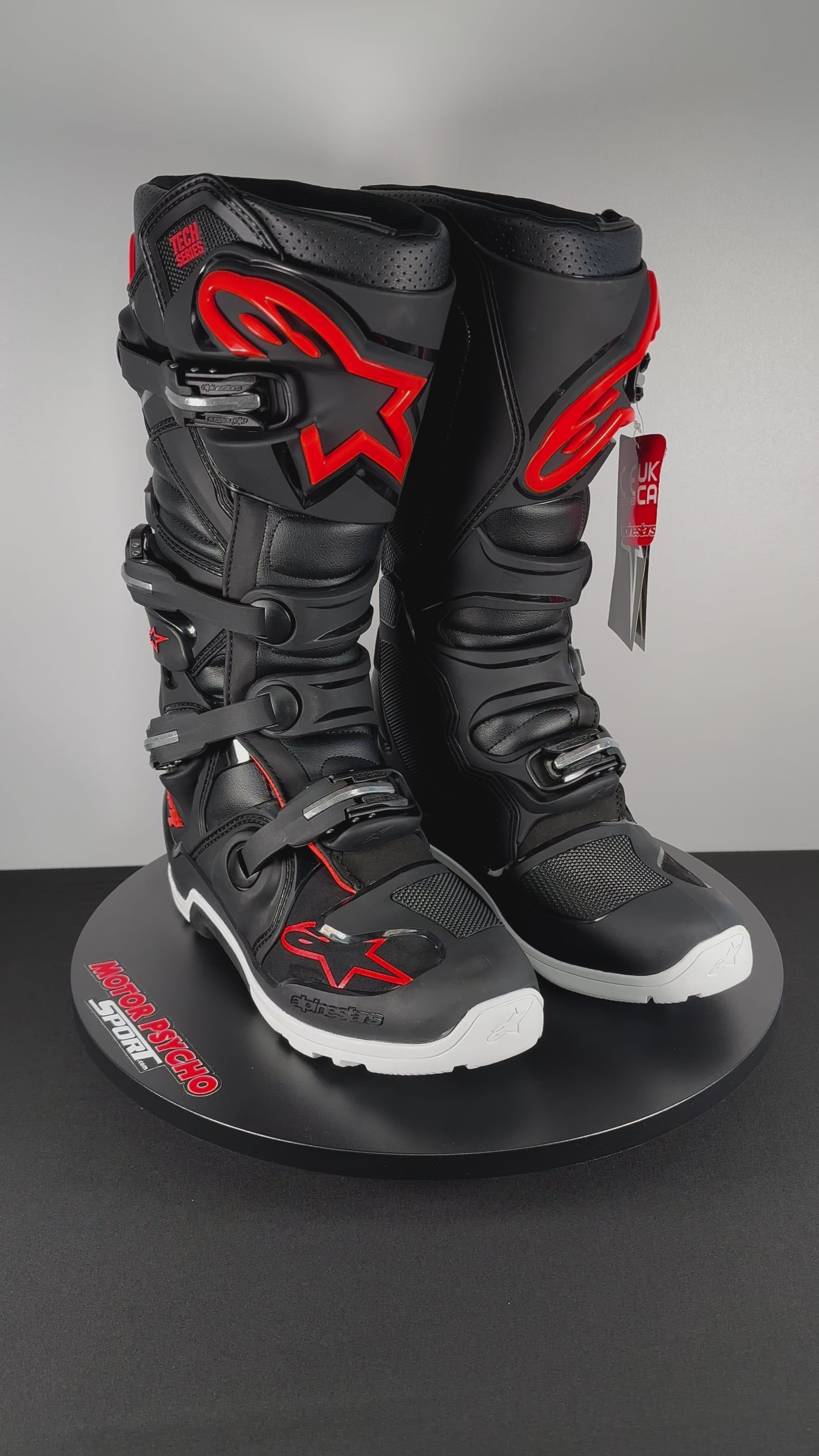 Alpinestars ショートブーツ 黒/赤 SMX-1 R V2 Vented - Black Motorcycle Boots | Alpinestars®