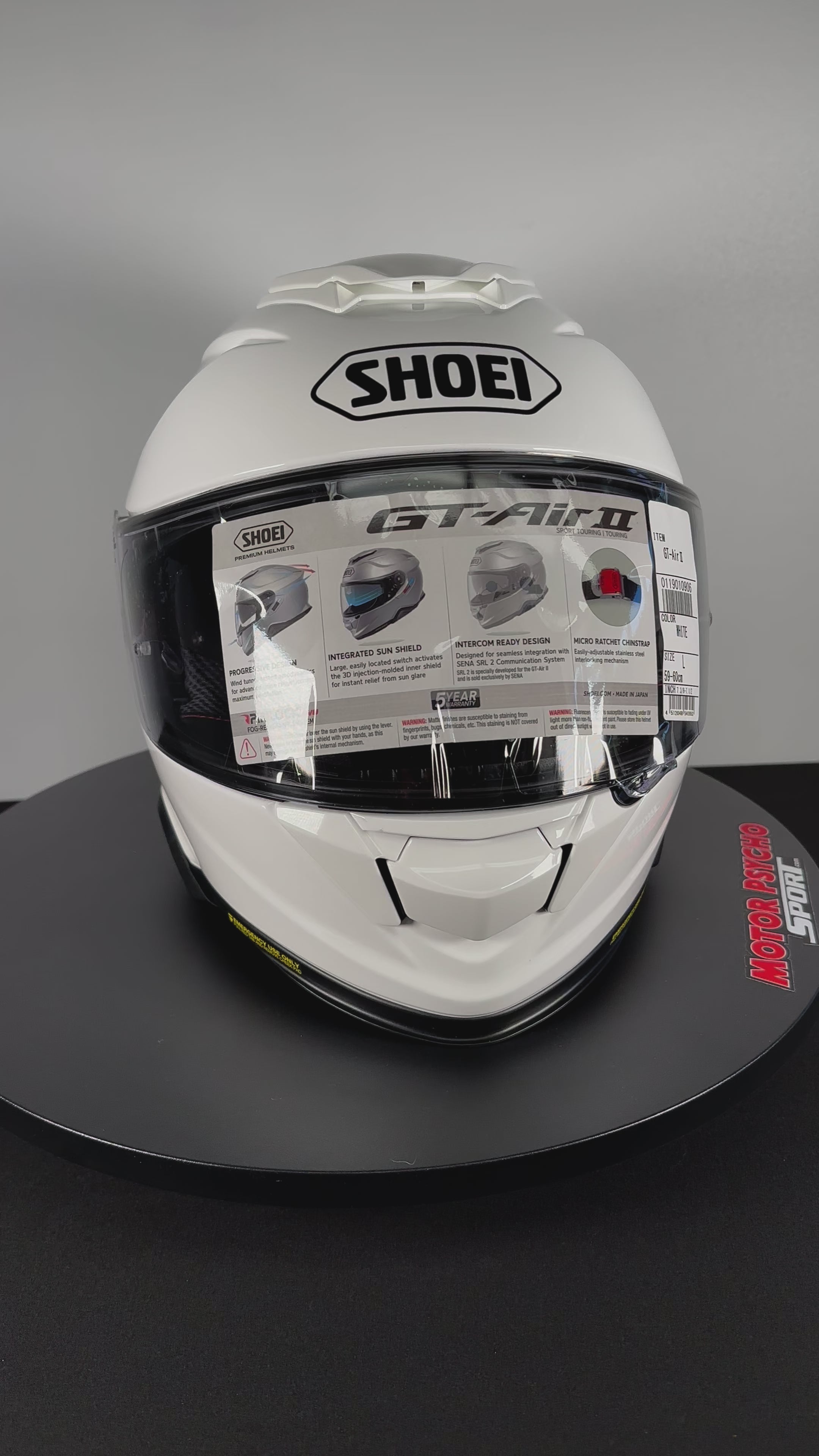 Shoei GT-Air II Helmet - White - Size Large - USED / OPEN