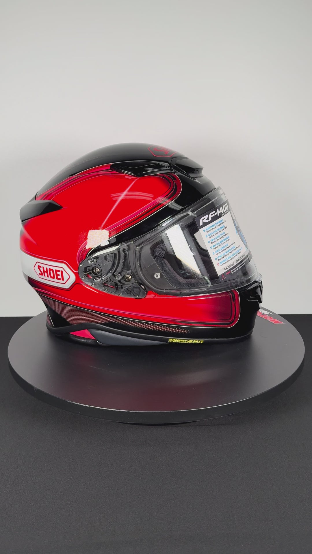 Shoei RF-1400 Sheen Helmet - TC-1 Red/Black - Size Large - USED / OPEN BOX