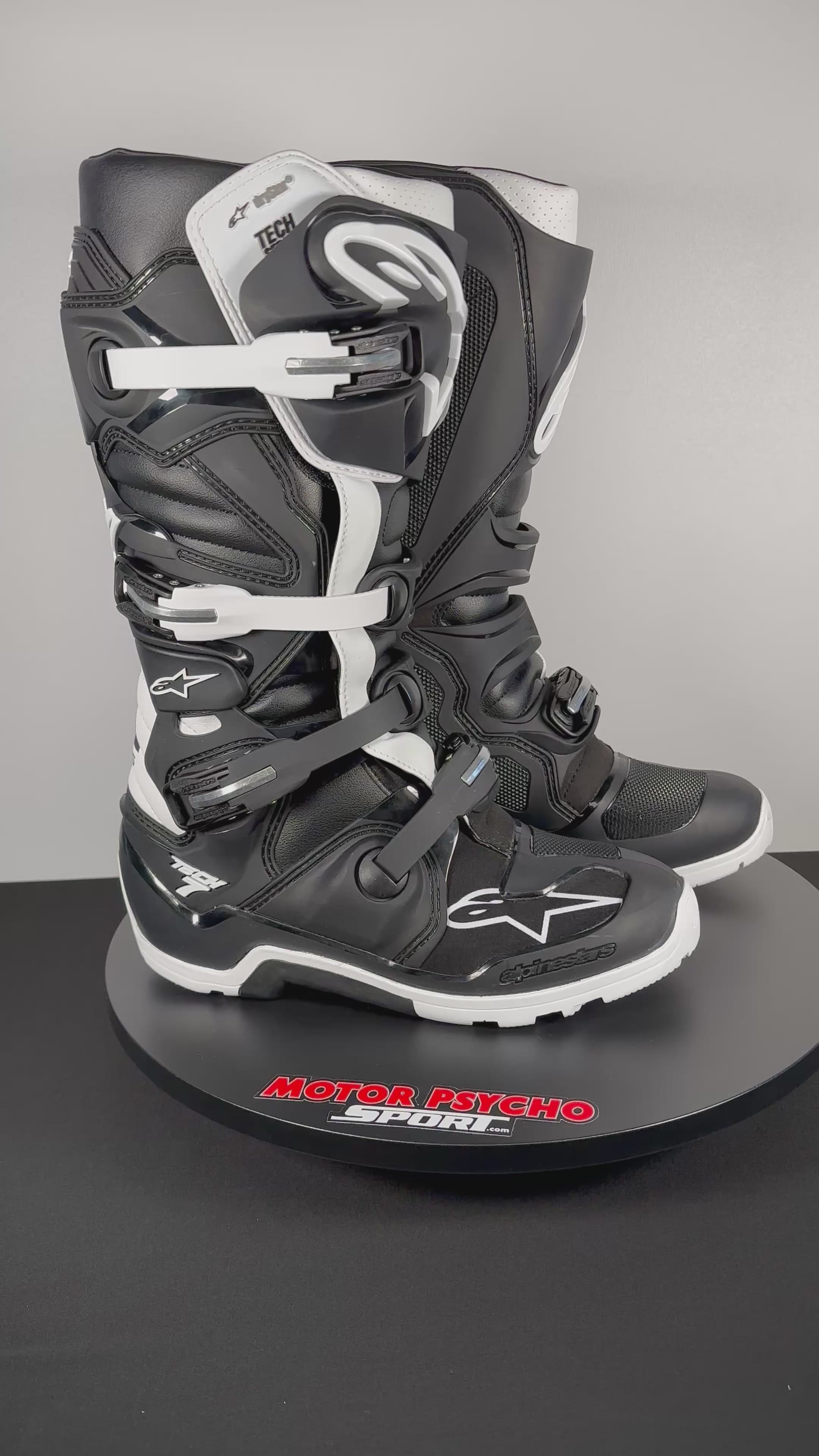 Alpinestars Tech 7 Enduro Drystar Black/White Boots - CLOSEOUT