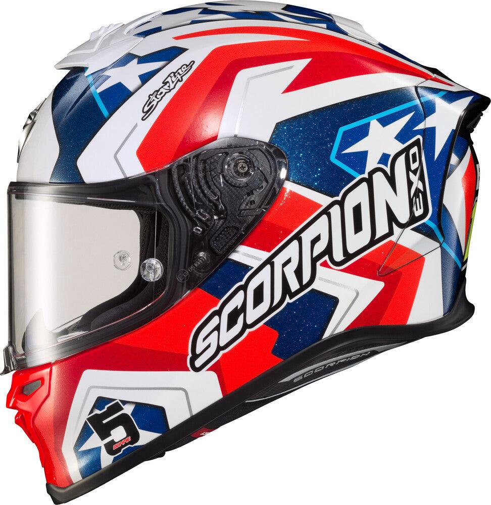 Scorpion Exo Exo-R1 Air Full Face Helmet Bautista LS Red/White/Blue - Motor Psycho Sport