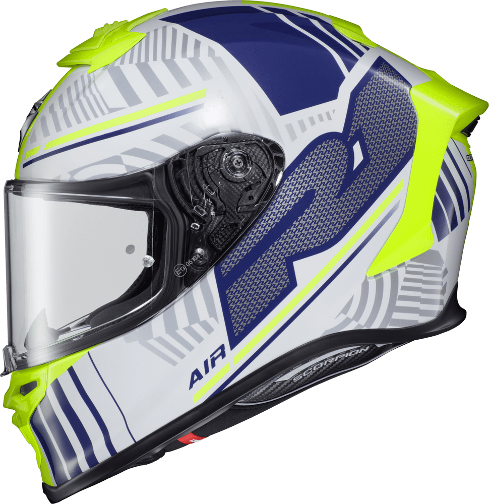 Scorpion Exo Exo-R1 Air Full Face Helmet Juice White/Blue - Motor Psycho Sport