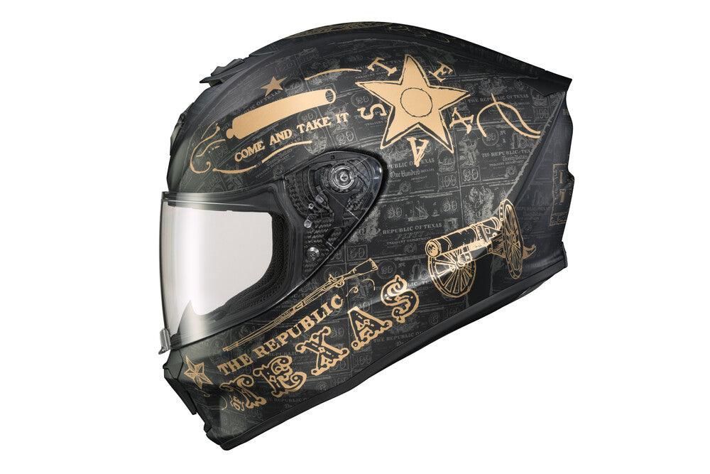 Scorpion Exo EXO-R420 Full Face Helmet Lone Star Black/Gold - Motor Psycho Sport