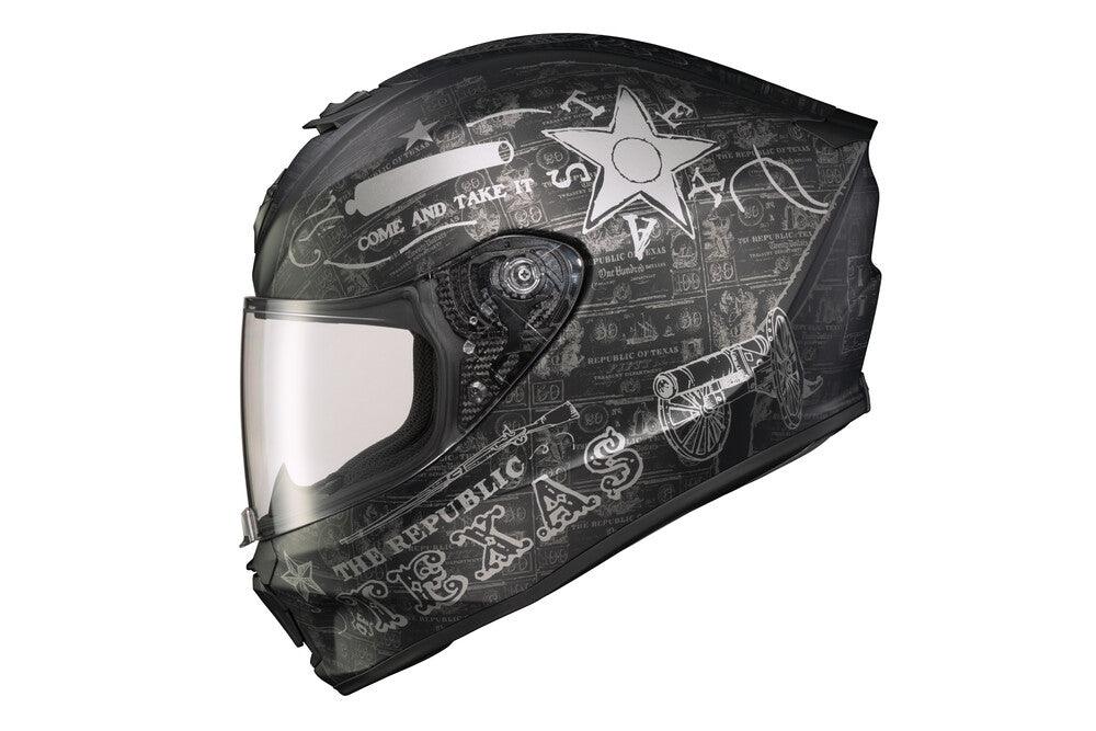 Scorpion Exo EXO-R420 Full Face Helmet Lone Star Black/Silver - Motor Psycho Sport