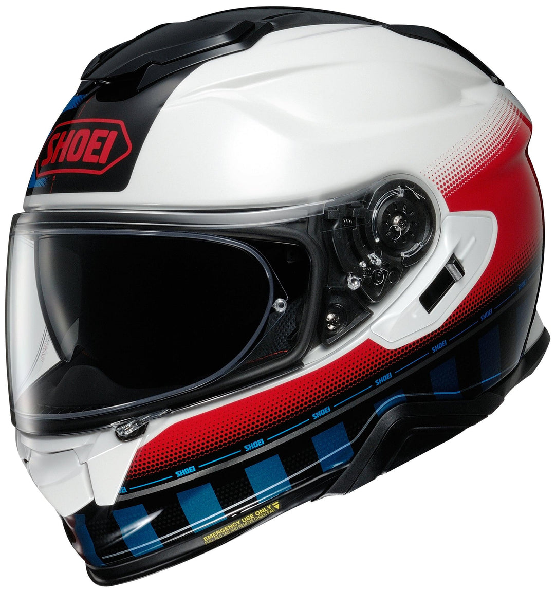 Shoei GT-Air II Tesseract Helmet - Matte TC-10 White/Red/Black - Motor Psycho Sport