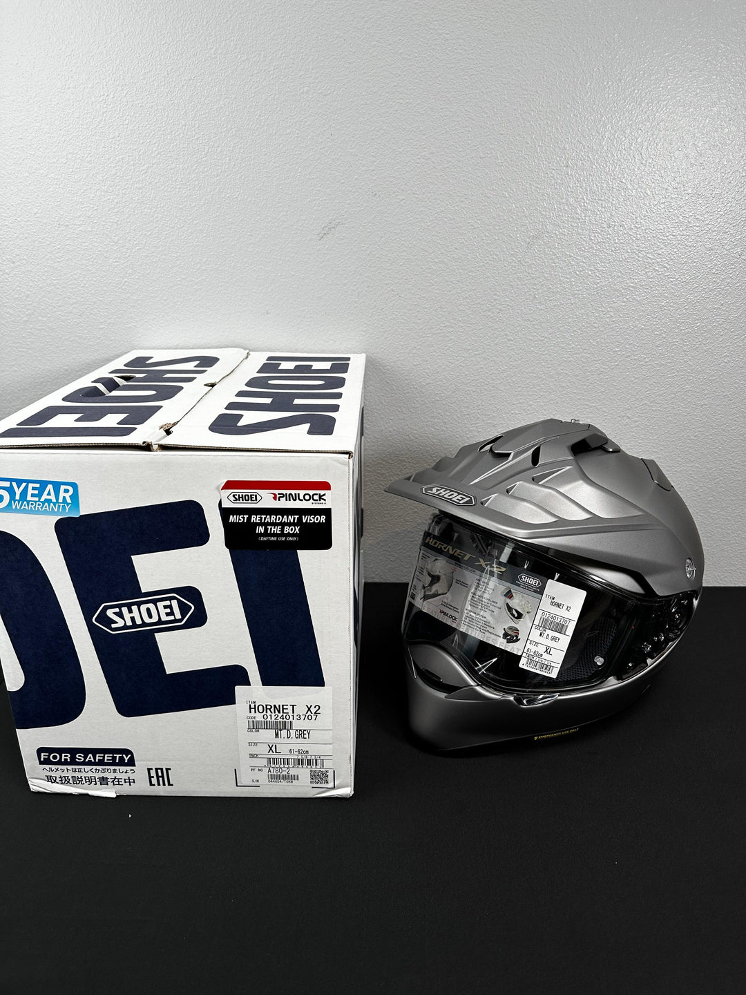 Shoei Hornet X2 Adventure Helmet - Matte Deep Gray - Size XL - OPEN BOX - Motor Psycho Sport