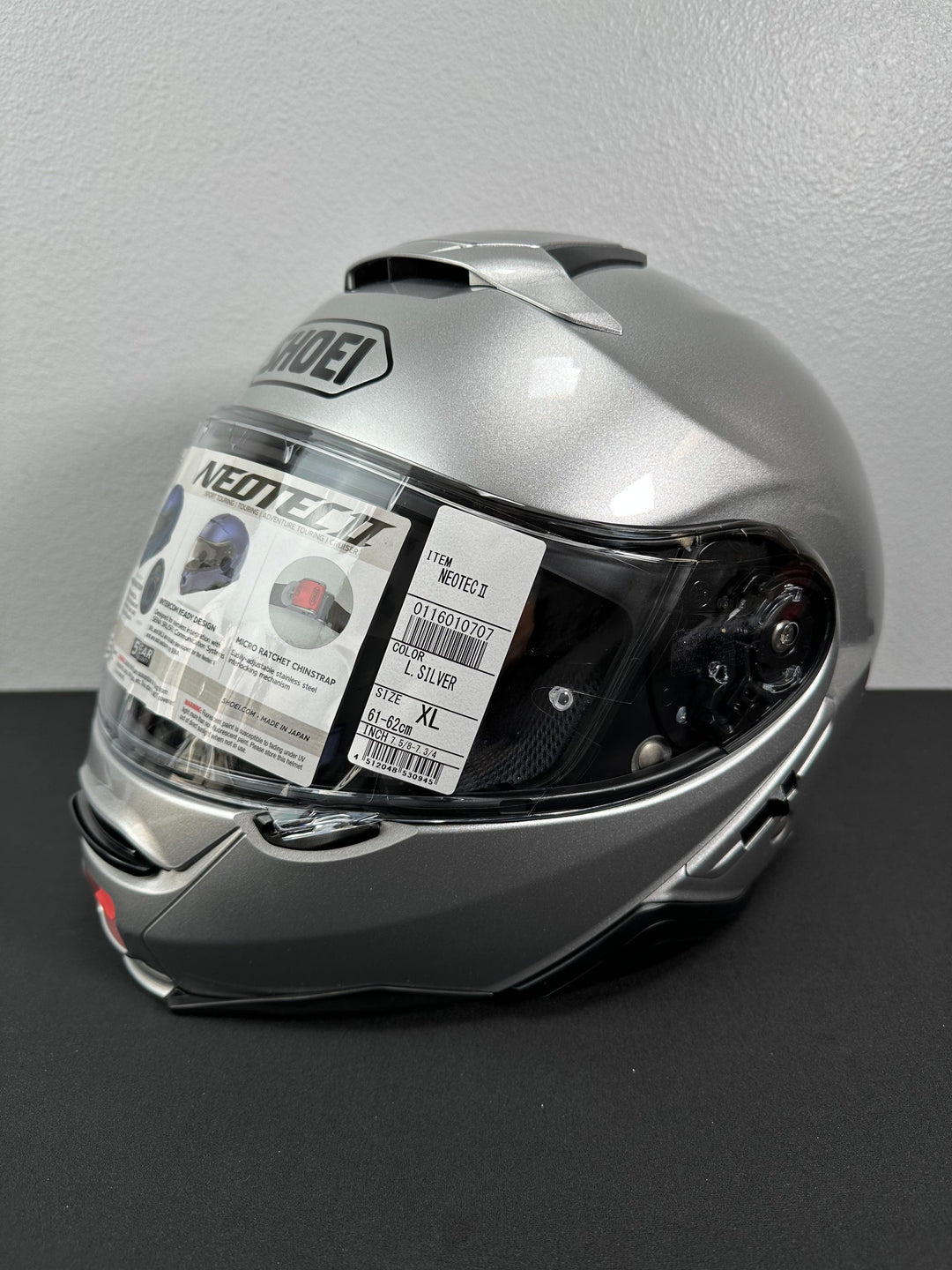 Shoei Neotec II Modular Helmet - Silver - Size XL - USED / OPEN 