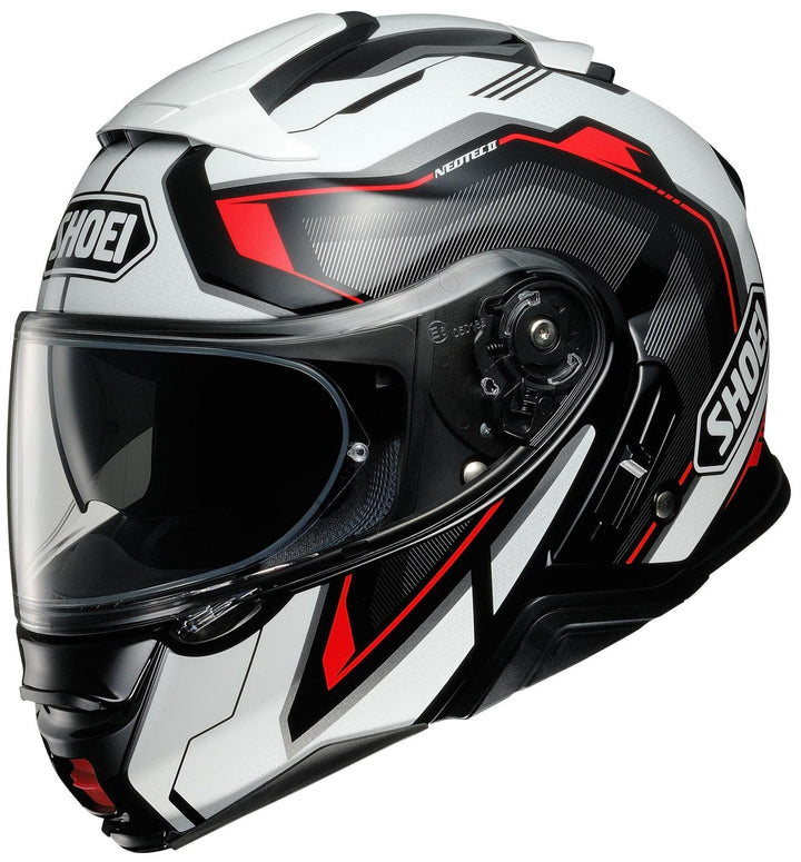 Shoei Neotec II Respect Modular Helmet - TC-1 White/Gray/Red - Motor Psycho Sport