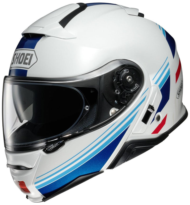 Shoei Neotec II Separator Modular Helmet - TC-10 White/Blue/Red - Motor Psycho Sport