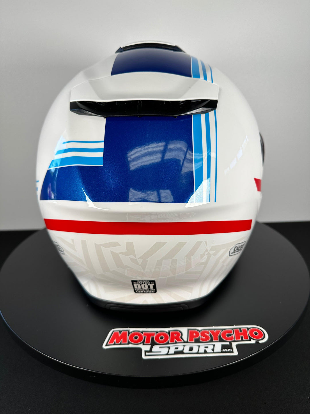 Shoei Neotec II Separator Modular Helmet - TC-10 White/Blue/Red - Size XL - OPEN BOX - Motor Psycho Sport