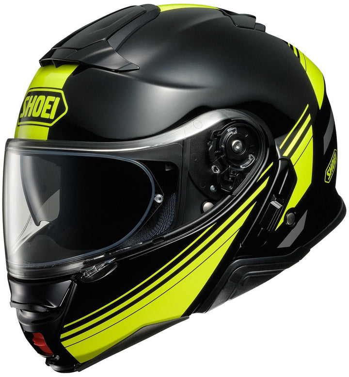 Shoei Neotec II Separator Modular Helmet - TC-3 Black/Hi-Viz - Motor Psycho Sport
