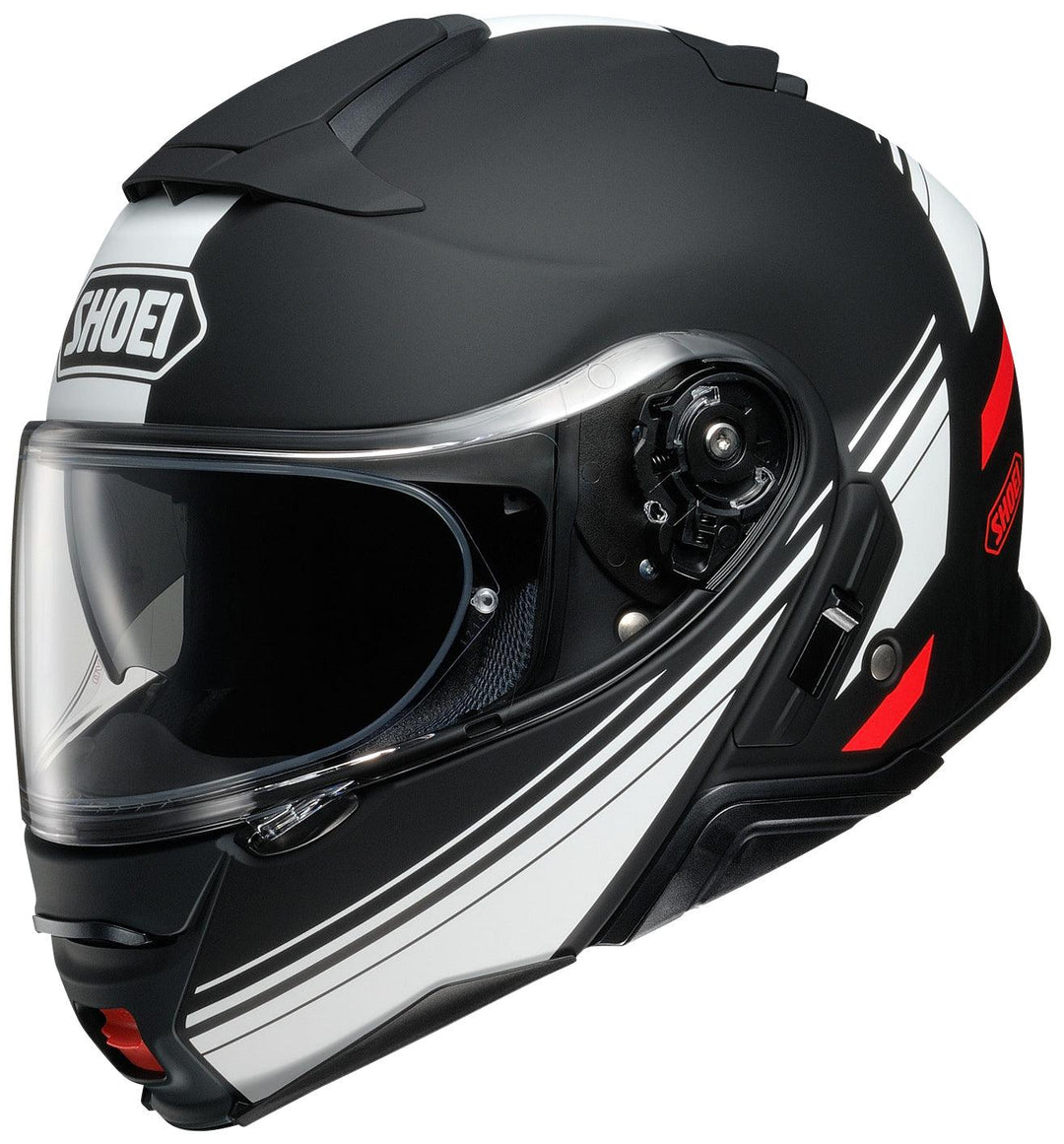 Shoei Neotec II Separator Modular Helmet - TC-5 Matte Black/White/Red - Motor Psycho Sport