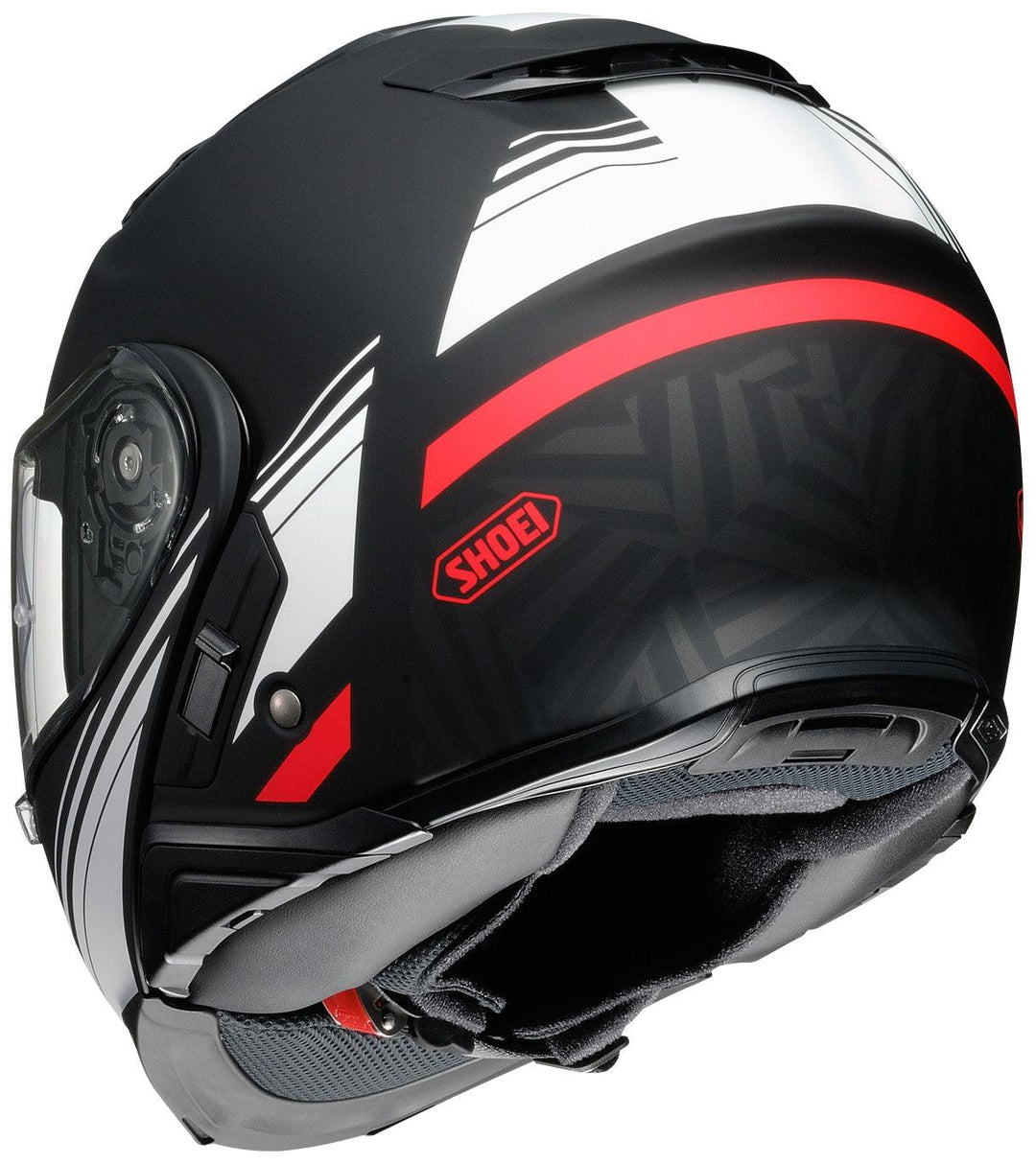 Shoei Neotec II Separator Modular Helmet - TC-5 Matte Black/White/Red - Motor Psycho Sport