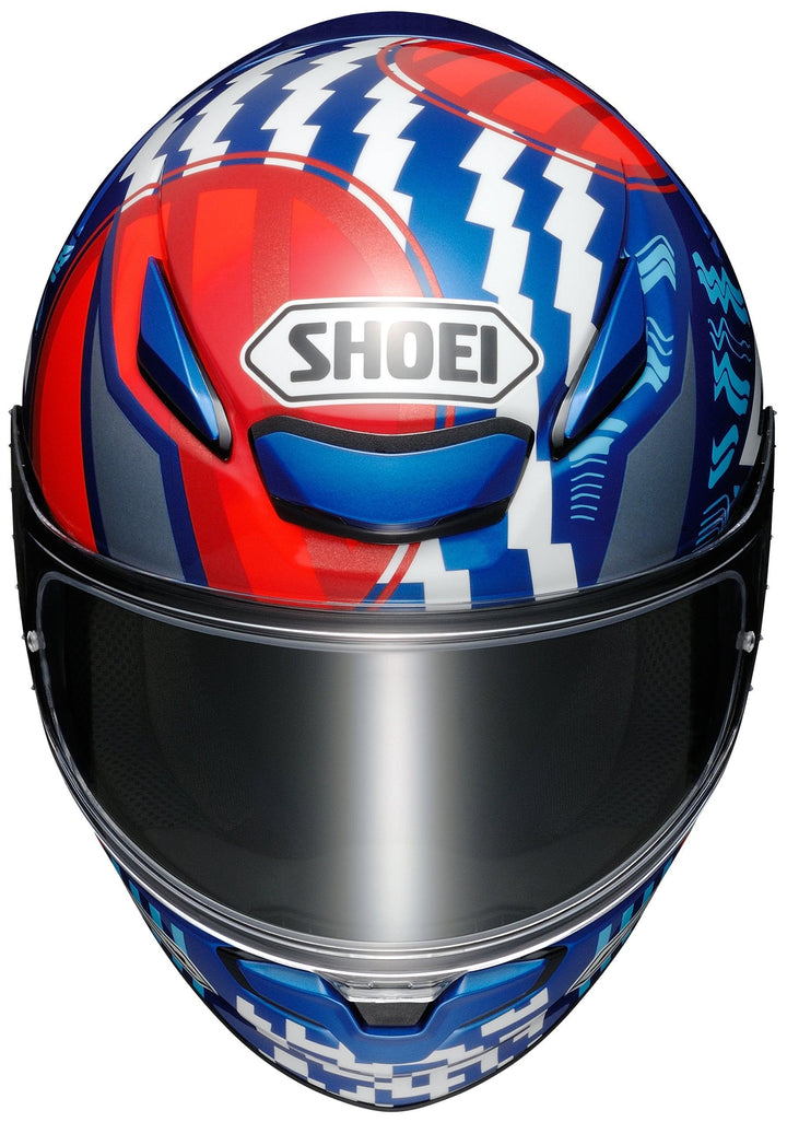 Shoei RF-1400 Diggia Helmet - TC-10 Blue/Red/White - Motor Psycho Sport