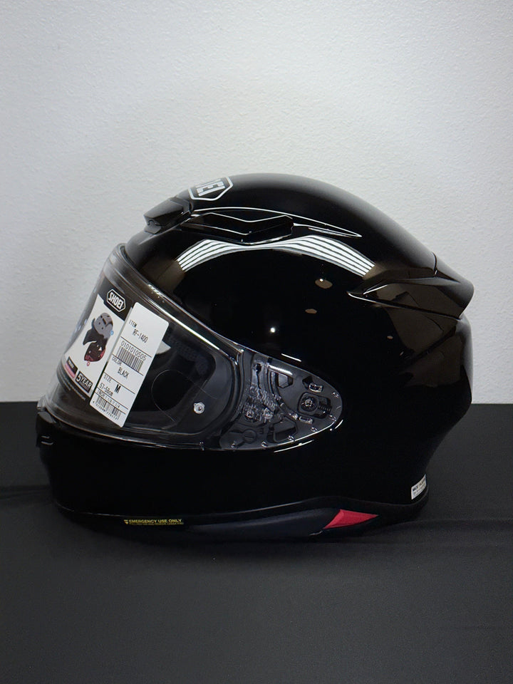 Shoei RF-1400 Helmet - Gloss Black Size MD - OPEN BOX - Motor Psycho Sport