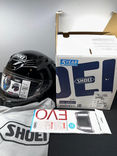 Shoei RF-1400 Helmet - Gloss Black Size MD - OPEN BOX - Motor Psycho Sport