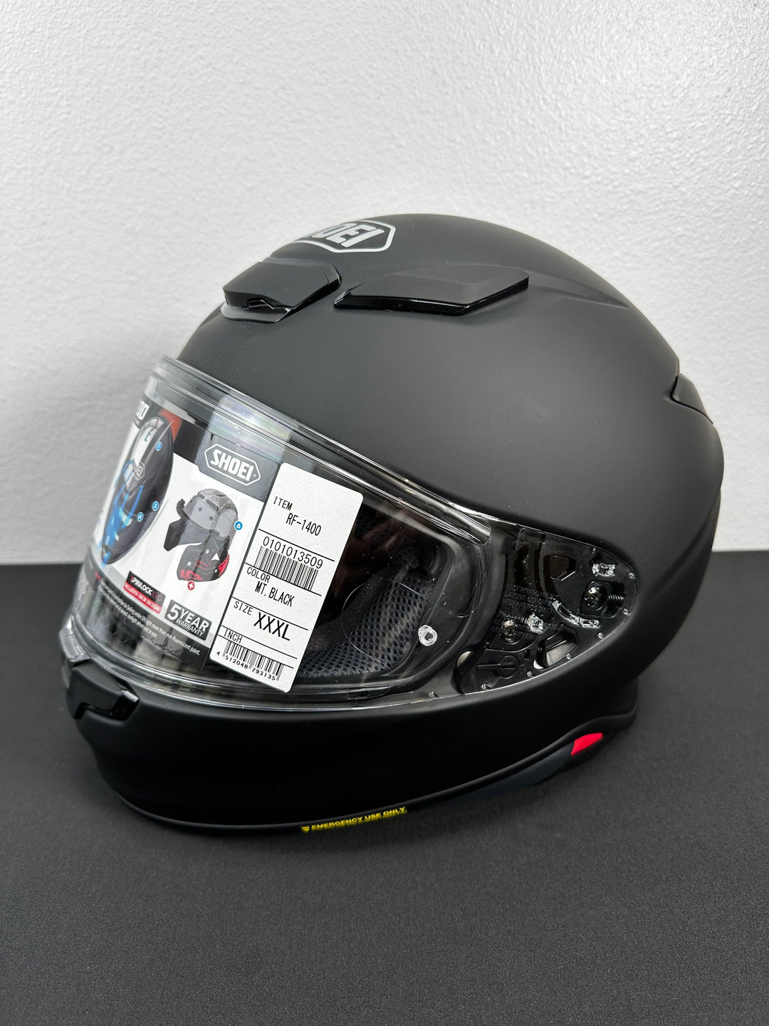 Shoei RF-1400 Helmet - Matte Black - Size 3XL - OPEN BOX - Motor Psycho Sport