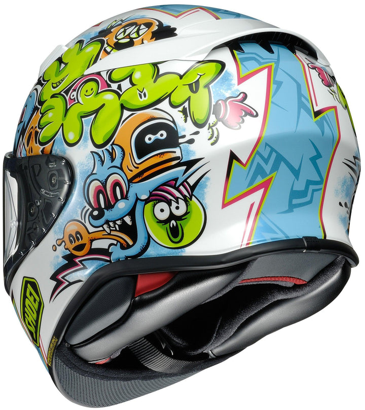 Shoei RF-1400 Mural Helmet - TC-10 Light Blue/Hi-Viz - Motor Psycho Sport
