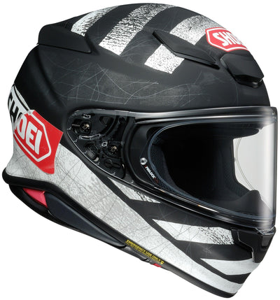 Shoei RF-1400 Scanner Helmet - TC-5 Matte Black/White - Motor Psycho Sport