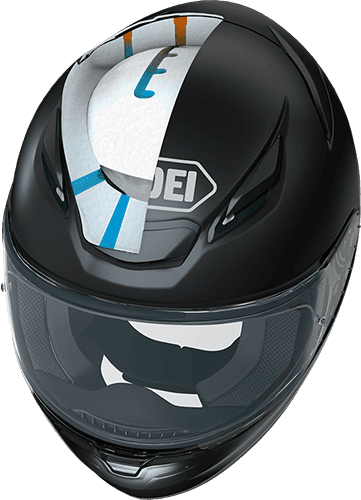Shoei RF-1400 Scanner Helmet - TC-5 Matte Black/White - Motor Psycho Sport