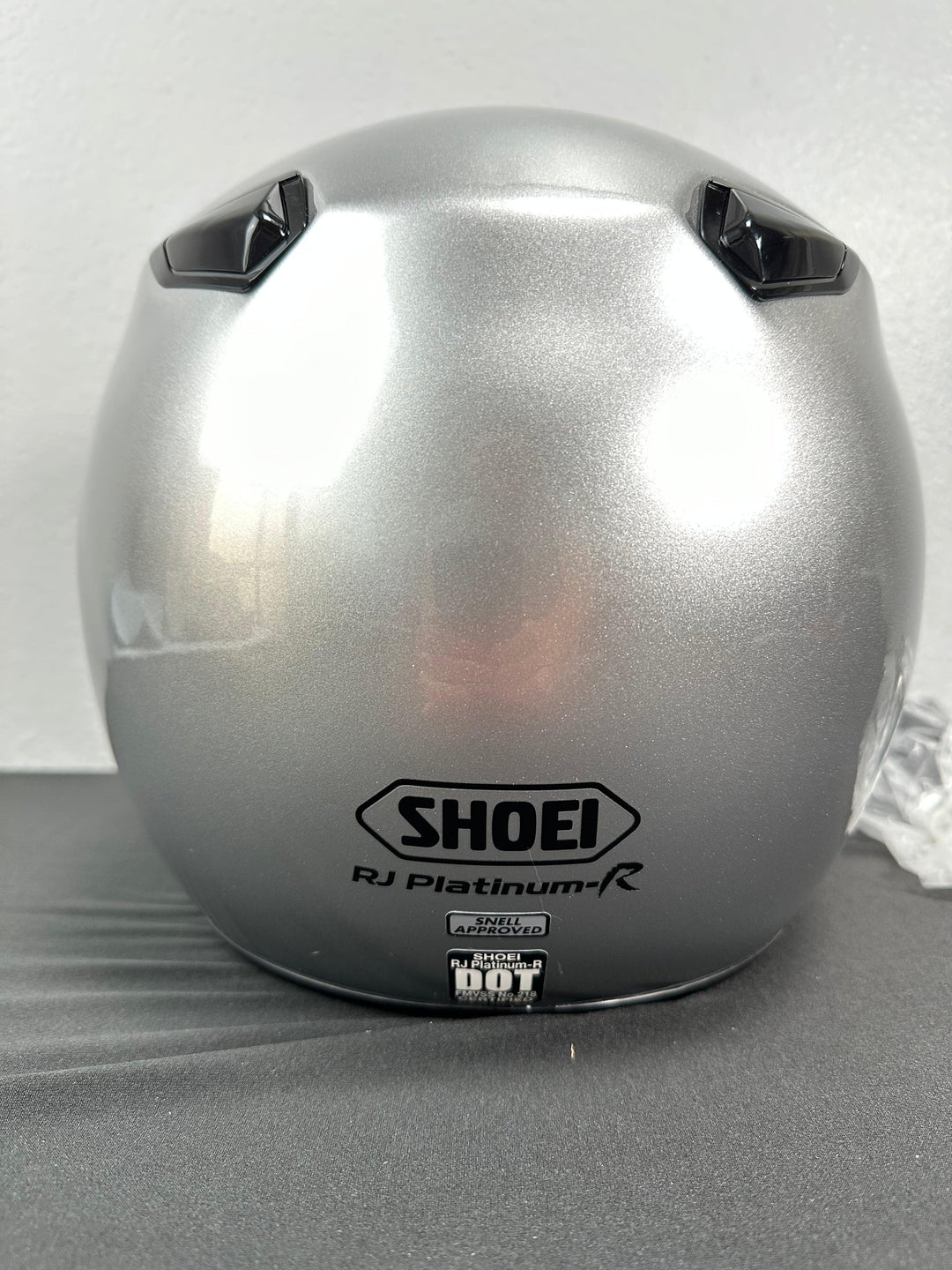 Shoei RJ Platinum-R Open-Face Helmet - Light Silver - Size Medium - OPEN BOX - Motor Psycho Sport