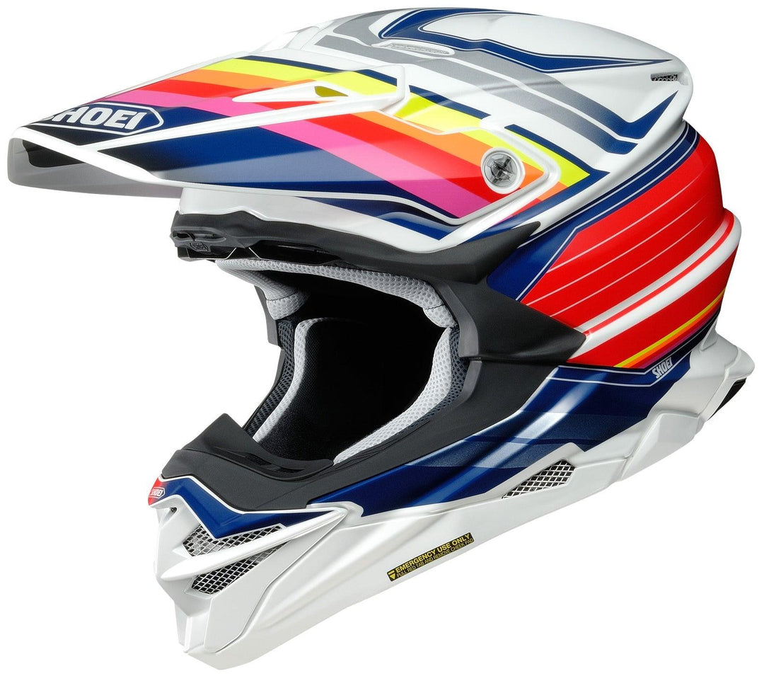 Shoei VFX-EVO Pinnacle Helmets - TC-1 Red/Dark Blue/White - Motor Psycho Sport