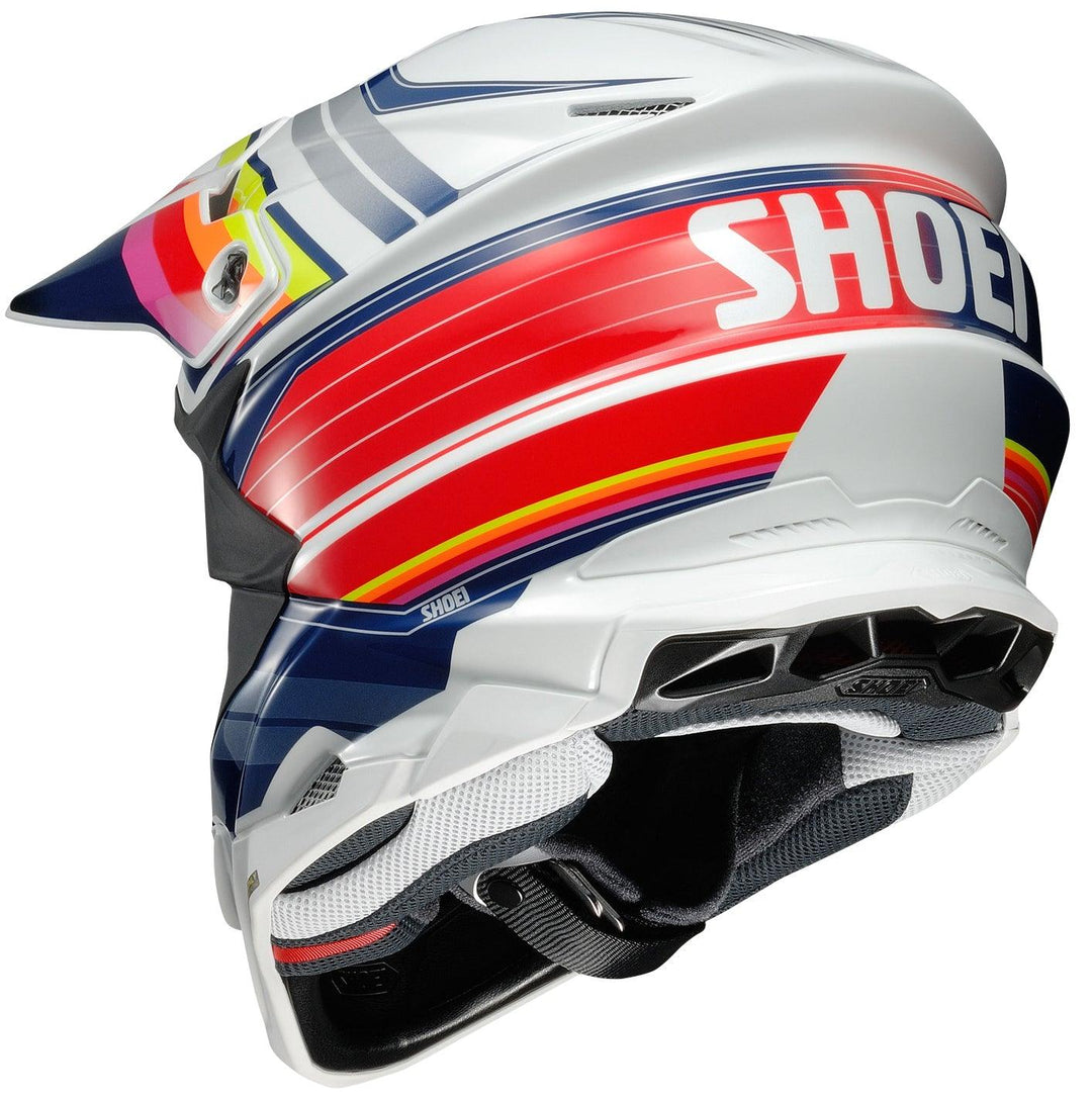 Shoei VFX-EVO Pinnacle Helmets - TC-1 Red/Dark Blue/White - Motor Psycho Sport