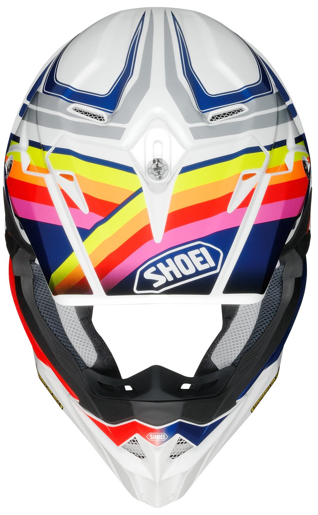 Shoei VFX-EVO Pinnacle Helmets - TC-1 Red/Dark Blue/White - Motor Psycho Sport