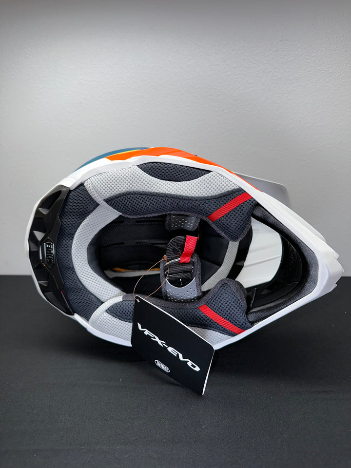 Shoei VFX-EVO Pinnacle Helmets - TC-8 Red/Blue/Orange - Motor Psycho Sport