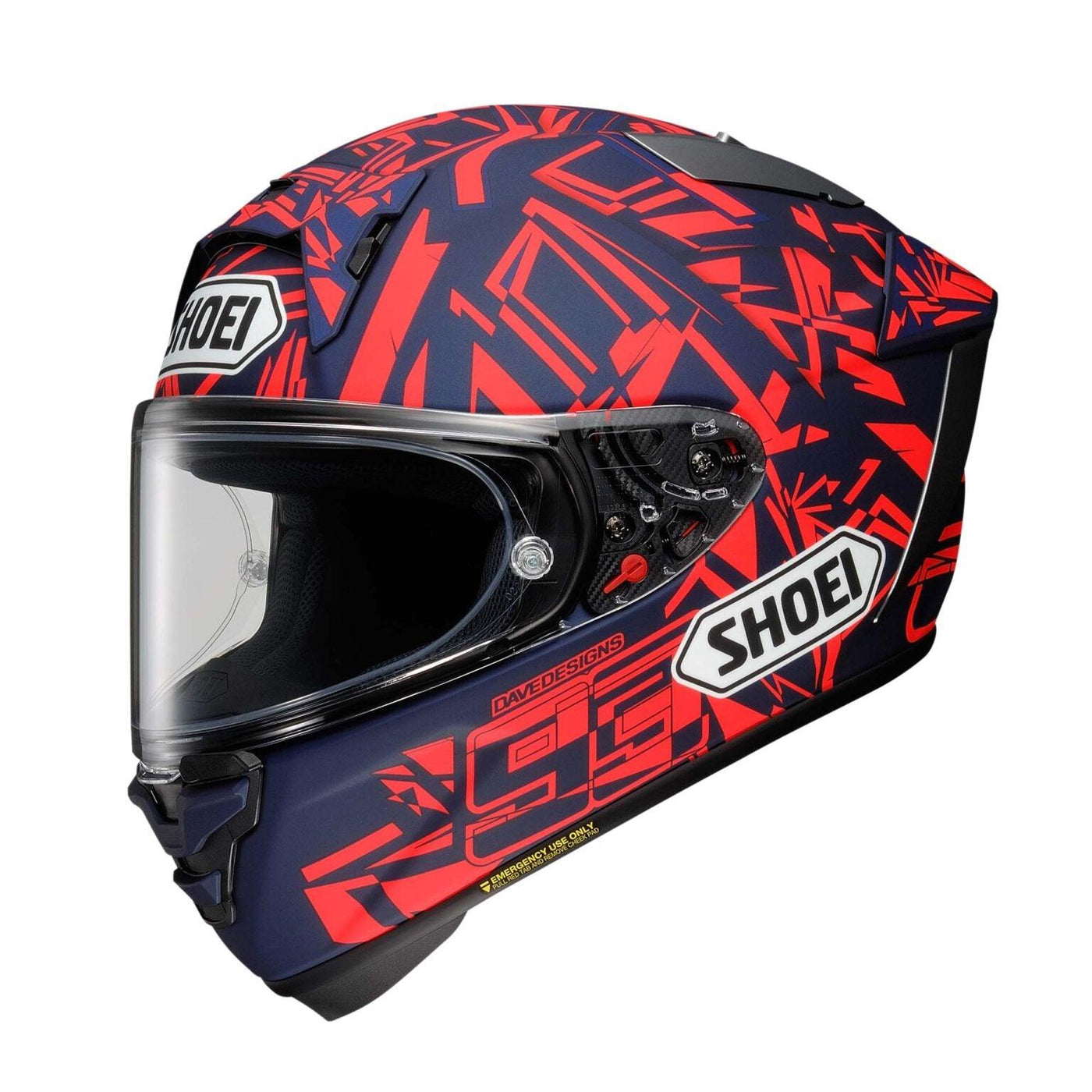 Shoei X-15 Helmet - Marquez Dazzle TC-10 Red/Black - Motor Psycho Sport