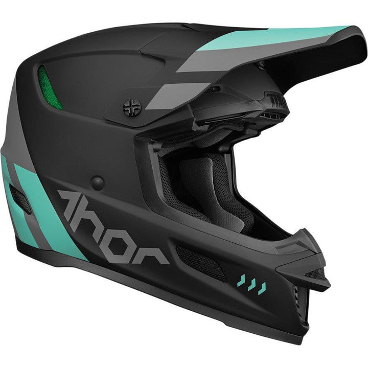 Thor Reflex Cube Black/Mint Helmet 2022 - Motor Psycho Sport