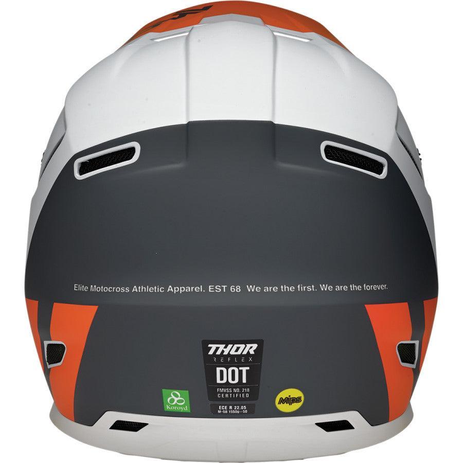 Thor Reflex Cube Light Gray/Red Orange Helmet 2022 - Motor Psycho Sport