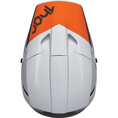 Thor Reflex Cube Light Gray/Red Orange Helmet 2022 - Motor Psycho Sport