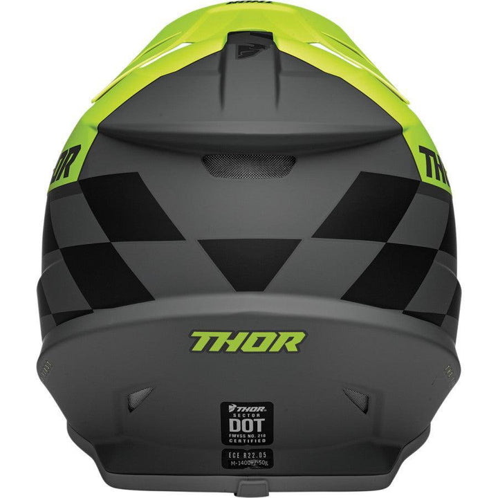 Thor Sector Birdrock Gray/Acid Helmet 2022 - Motor Psycho Sport