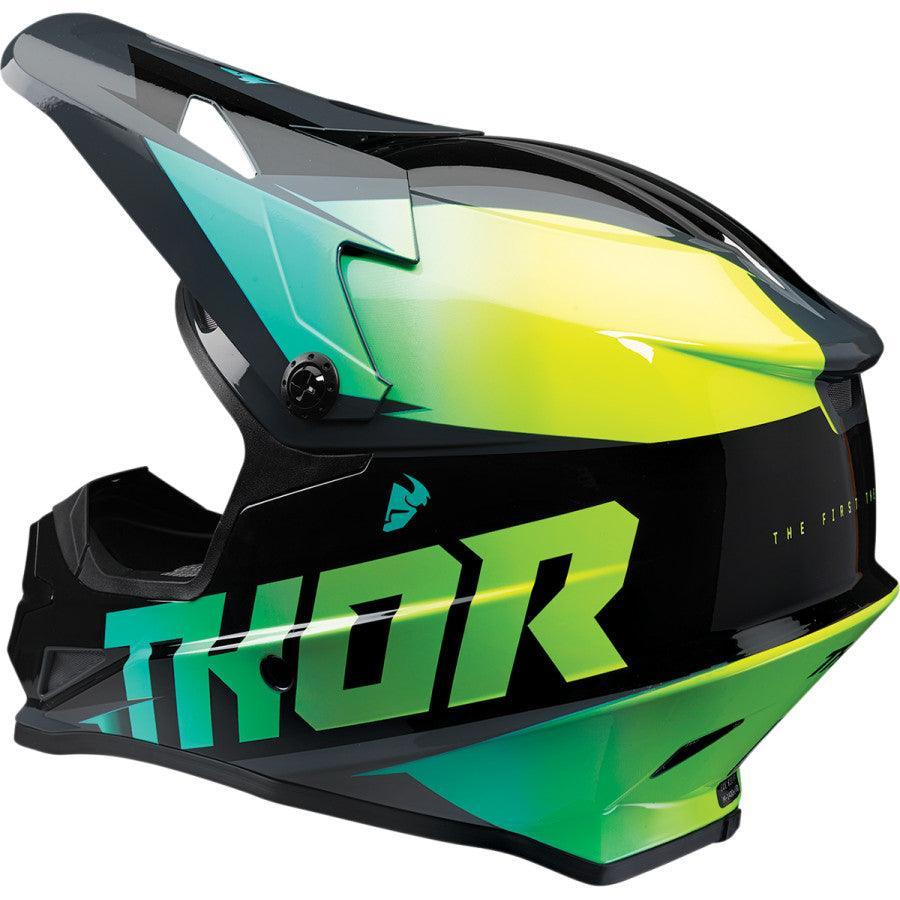 Thor Sector Fader Acid/Teal Helmet 2022 - Motor Psycho Sport