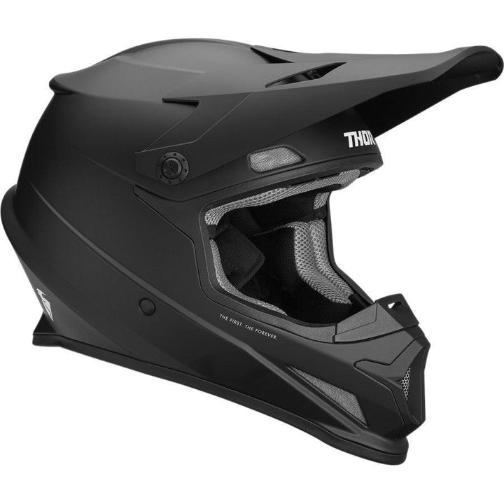 Thor Sector Solid Black Helmet 2022 - Motor Psycho Sport