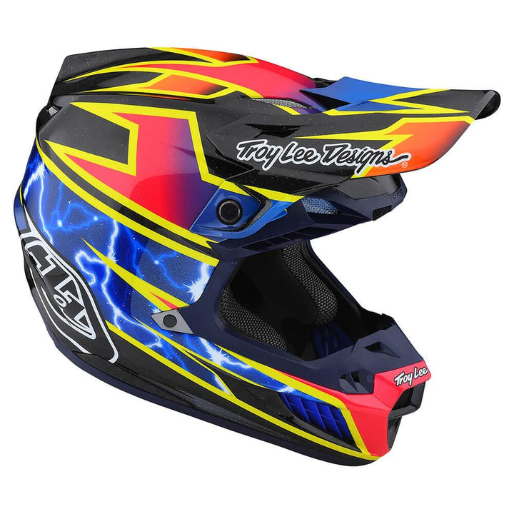 Troy Lee Designs SE5 Carbon Helmet W/MIPS Lightning Black - Motor Psycho Sport