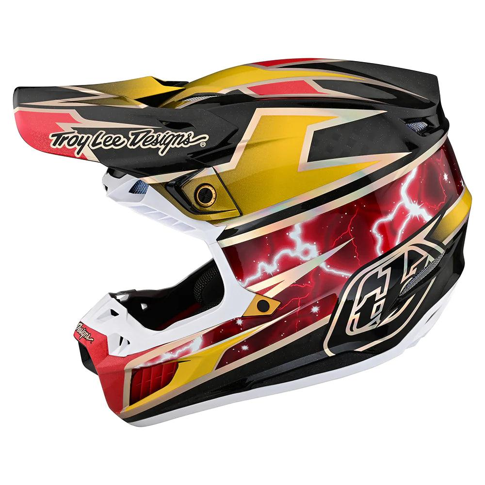 Troy Lee Designs SE5 Carbon Helmet W/MIPS Lightning Gold - Motor Psycho Sport