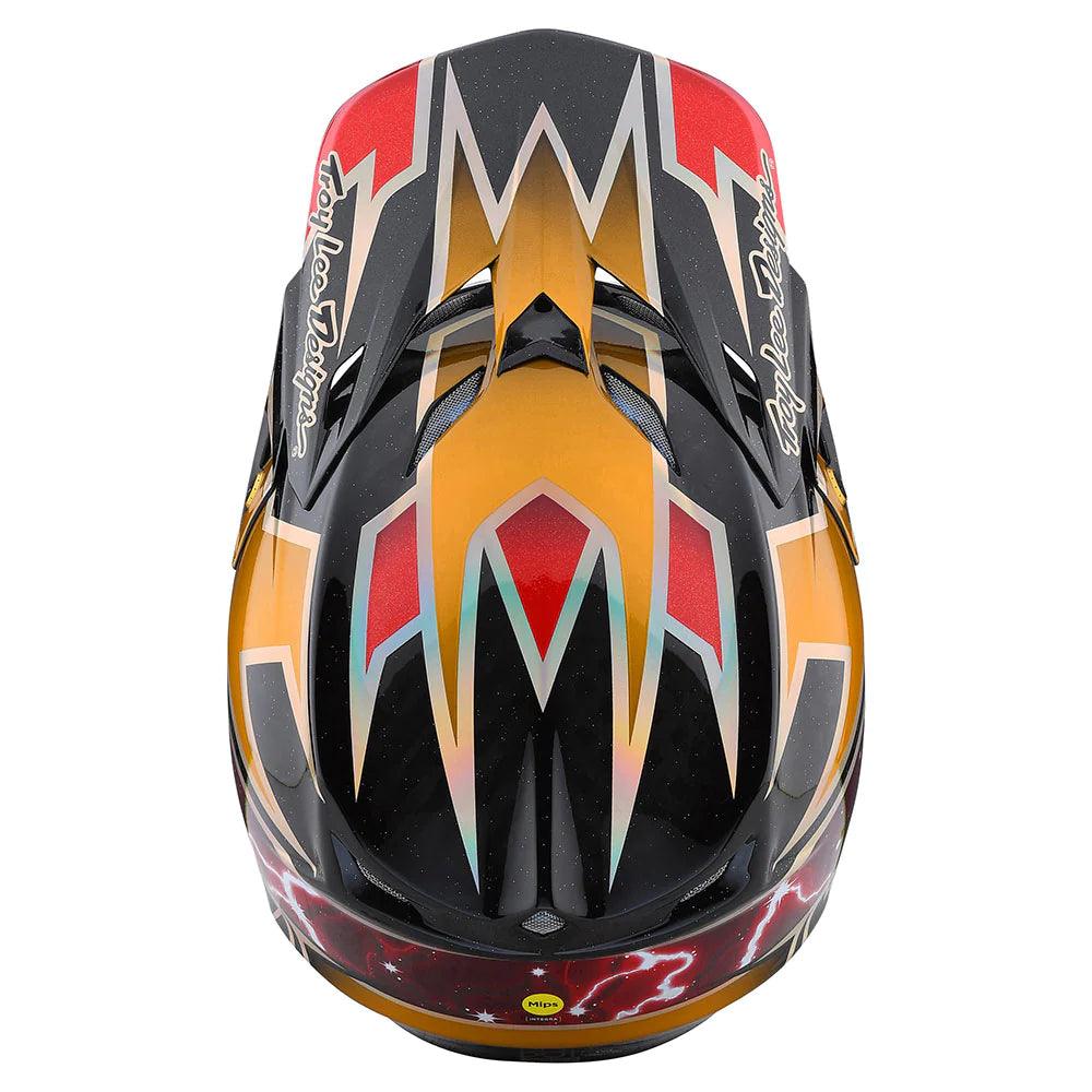 Troy Lee Designs SE5 Carbon Helmet W/MIPS Lightning Gold - Motor Psycho Sport