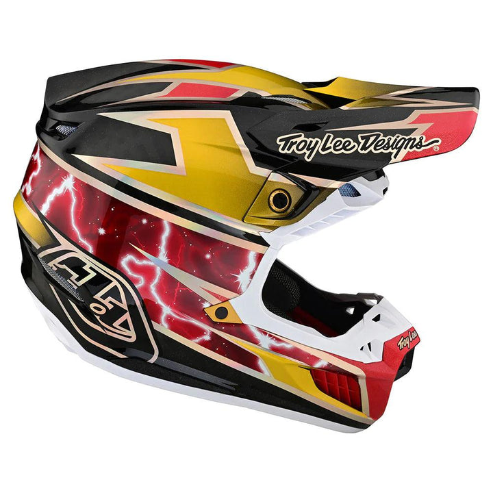 Troy Lee Designs SE5 Carbon Helmet W/MIPS Lightning Gold - Motor Psycho Sport