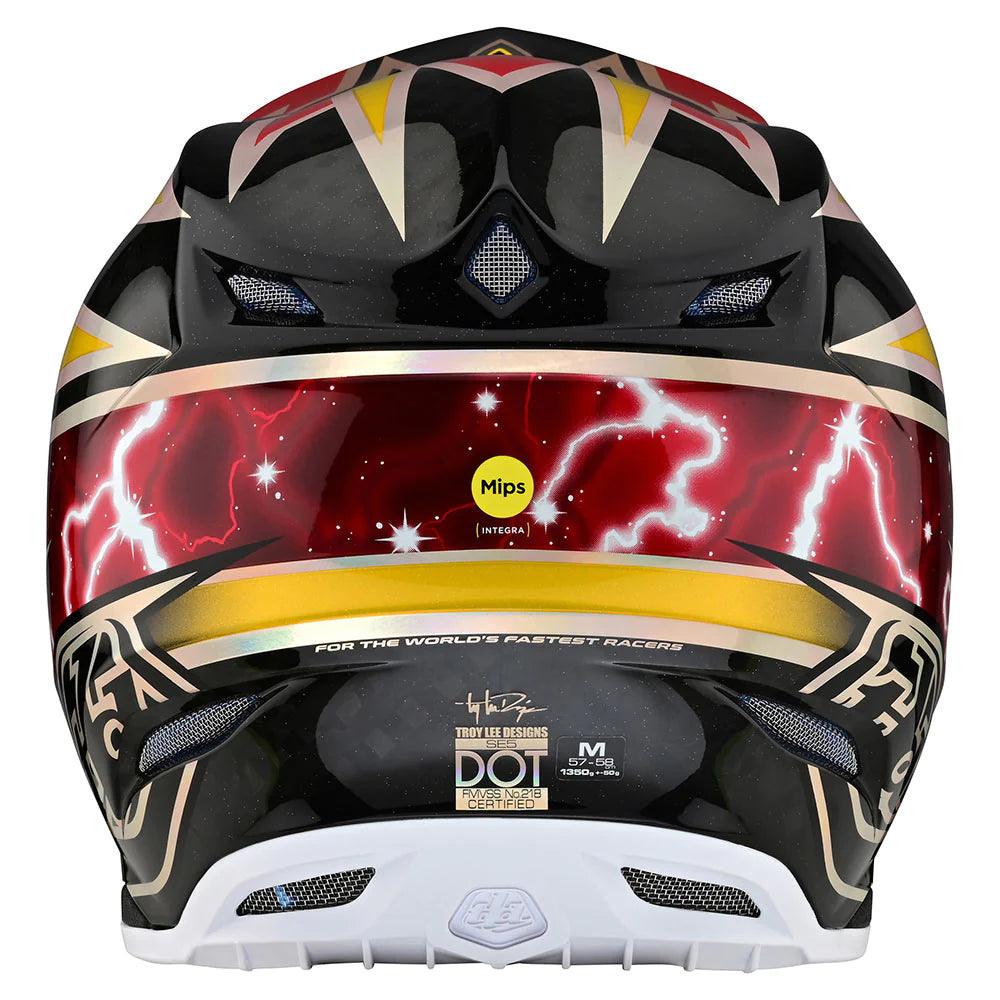 Troy Lee Designs SE5 Carbon Helmet W/MIPS Lightning Gold - Motor Psycho Sport