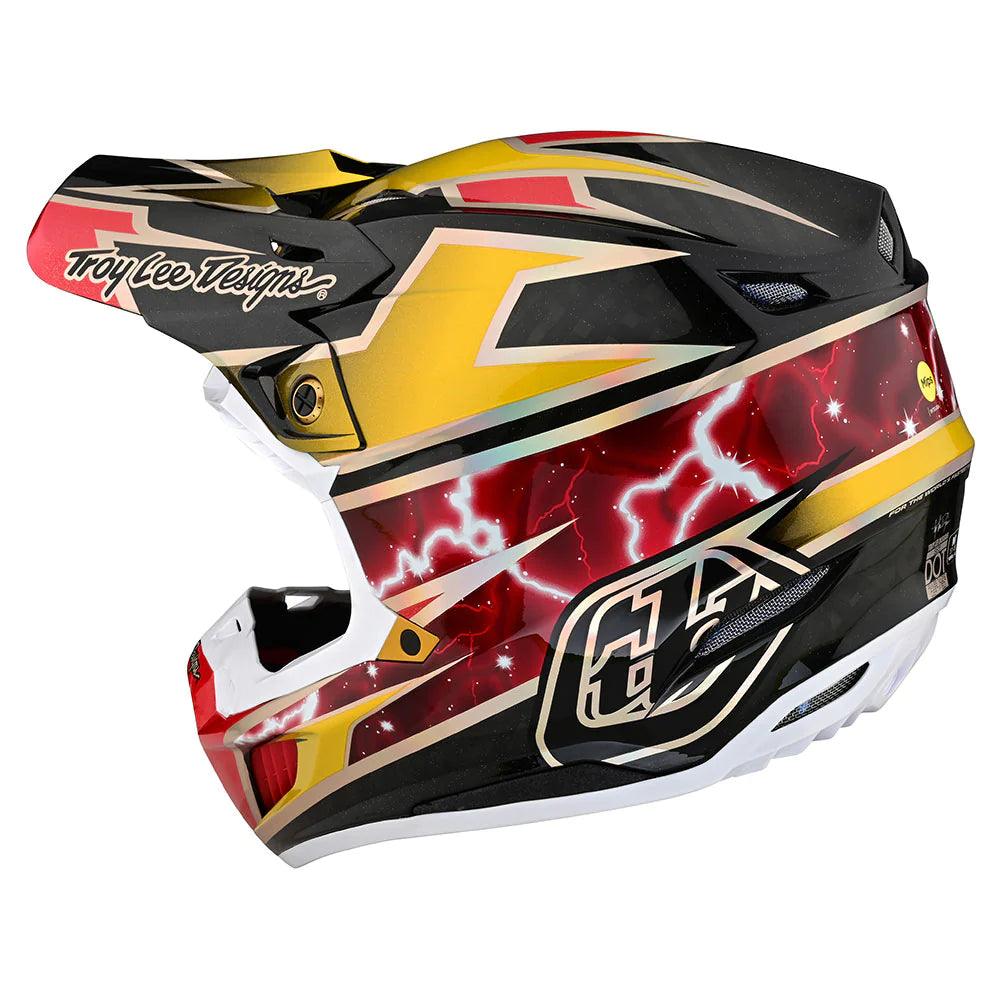 Troy Lee Designs SE5 Carbon Helmet W/MIPS Lightning Gold - Motor Psycho Sport