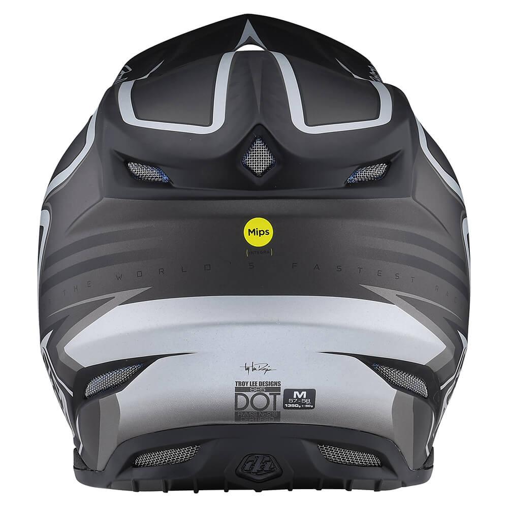 Troy Lee Designs SE5 Carbon Helmet W/MIPS Lines Black - Motor Psycho Sport