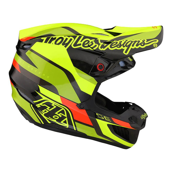Troy Lee Designs SE5 Carbon Helmet W/MIPS Omega Black / Flo Yellow - Motor Psycho Sport