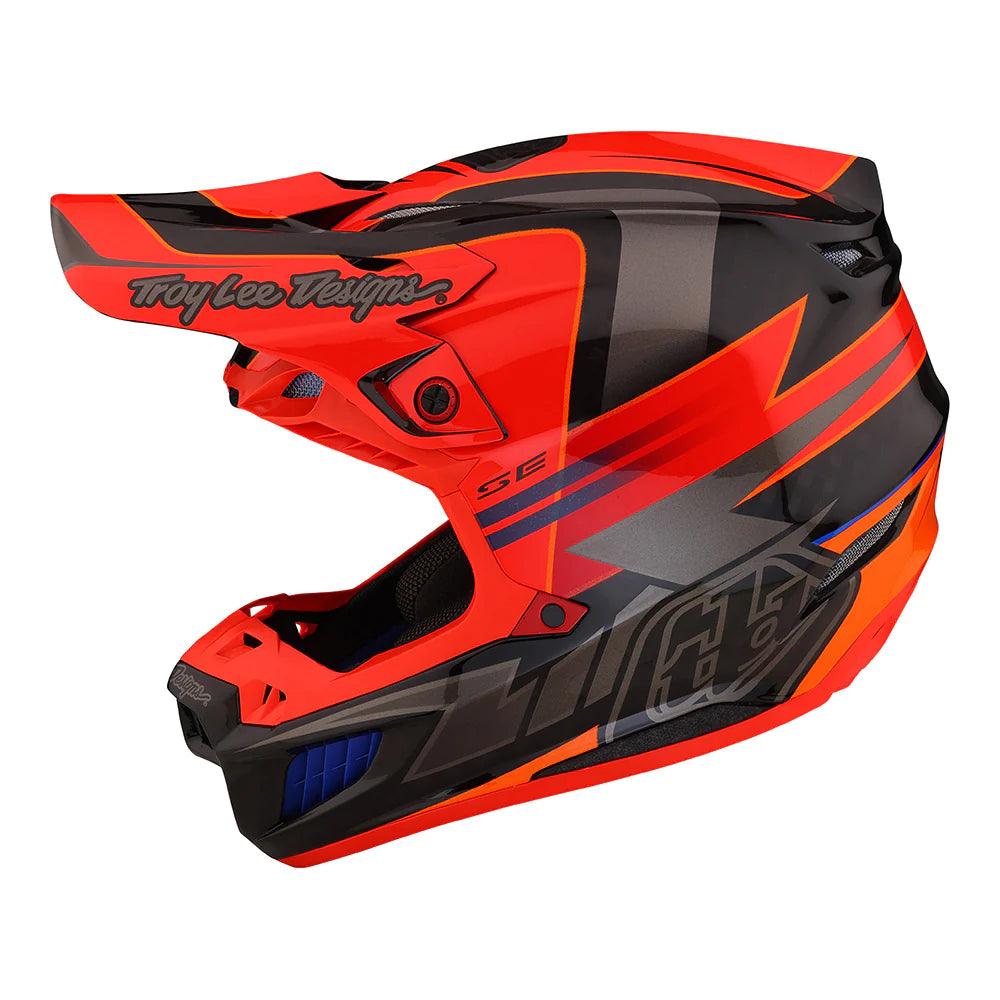 Troy Lee Designs SE5 Carbon Helmet W/MIPS Saber Rocket Red - Motor Psycho Sport