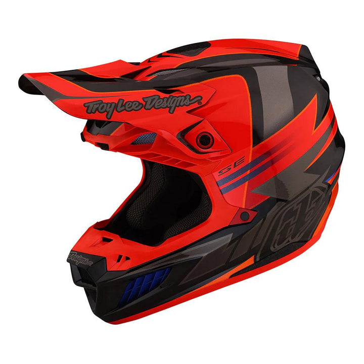 Troy Lee Designs SE5 Carbon Helmet W/MIPS Saber Rocket Red - Motor Psycho Sport