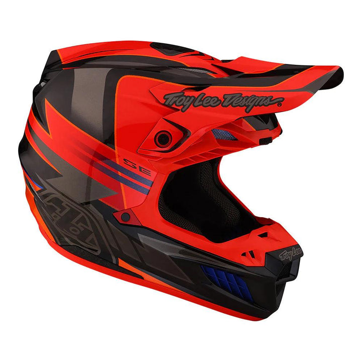 Troy Lee Designs SE5 Carbon Helmet W/MIPS Saber Rocket Red - Motor Psycho Sport