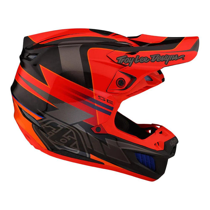 Troy Lee Designs SE5 Carbon Helmet W/MIPS Saber Rocket Red - Motor Psycho Sport